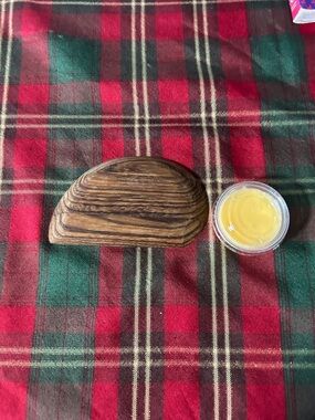 Hand Crafted Zebra Wood Dough Scraper with Board Butter.